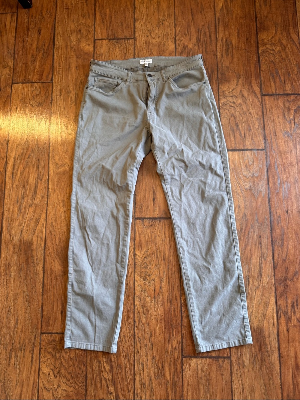 Peter Millar Ultimate Sateen 5 Pocket Pants Mens 33x32 Stretch Chino Khaki